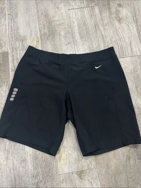 Nike Black Performance Shorts with White Swoosh